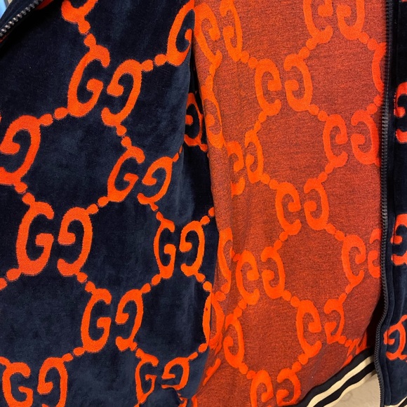 *SOLD*GUCCI COTTON VELVET ZIP-UP JACKET LIMITED EDITION RETAILS $2000+ - Picture 5 of 9